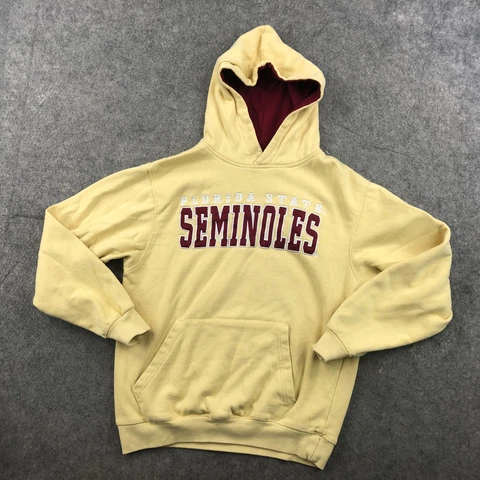 Florida State Seminoles Hoodie Boys Medium Yellow Maroon Long Sleeve Spell Out Cover