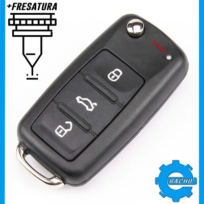 B1 PARTS CHIAVE ADATTO A VW T5 Golf 6 PASSAT TOURAN EOS SCIROCCO + CR2032 + FRESATURA