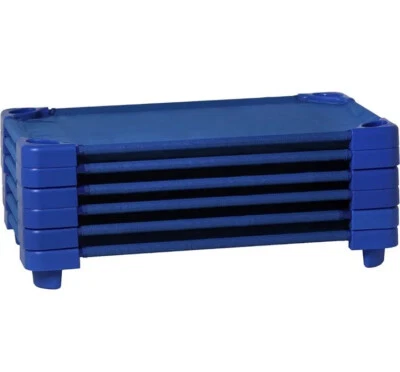 Berços empilháveis Sprogs 6 peças resistentes infantis padrão 52"L, azul - Imagem 1 de 4