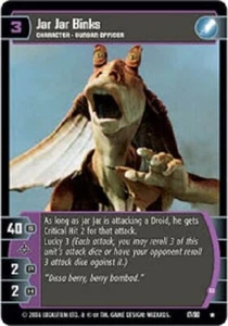 STAR WARS TCG WOTC THE PHANTOM MENACE JAR JAR BINKS (B) 17/90 FOIL GEM MINT - Picture 1 of 1