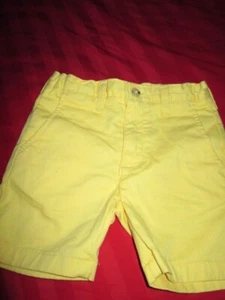 Crown & Ivy Kids - Girls Chino Shorts Size 4 Adjustable Waist belt loops yellow - Picture 1 of 3
