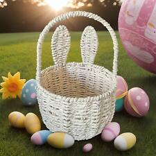 Woven Basket with Bunny Ears Easter Decoration for Wedding Vegetable Display