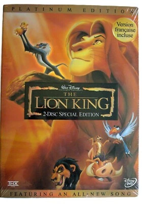 The Lion King (DVD, 2003, 2-Disc Set, Platinum Edition, Disney Anime, Canadian) - Image 1 of 2