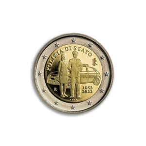 EU0002 - 2022 Italien - 2 Euro FDC Staatspolizei - aus Rolle - Bild 1 von 1