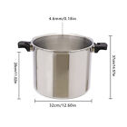 22L Large Pressure Canner Cooker Kitchen Cookware with Gauge Release Valve 90kpa