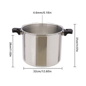 22L 32cm Large Pressure Canner Cooker Kitchen Pressure Cooker Aluminium 90kpa