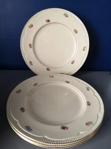 Clarice Cliff Newport Pottery Cream Floral 10" Dinner Plates x 4 - Picture 1 of 5
