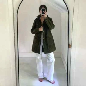 Barbour Ashbridge Wax Jacket in Olive Size 10 Retail $449 - Picture 1 of 14