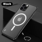Slim Soft Frameless Magnetic MagSafe1 Case Cover Ring For iPhone 13 Pro Max Mini