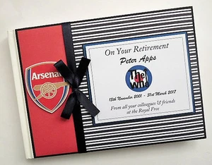 Personalised football retirement / birthday guest book, album, retirement gift - Picture 1 of 6
