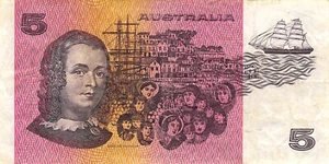 Australia  $5  ND. 1985  P 44e  Series   PTV  Circulated Banknote BER - Picture 1 of 2