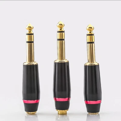 Gold Plated 2.5mm/3.5mm/4.4mm Balanced Female to 1/4 6.35mm TRS Male Adapter - Image 1 of 4