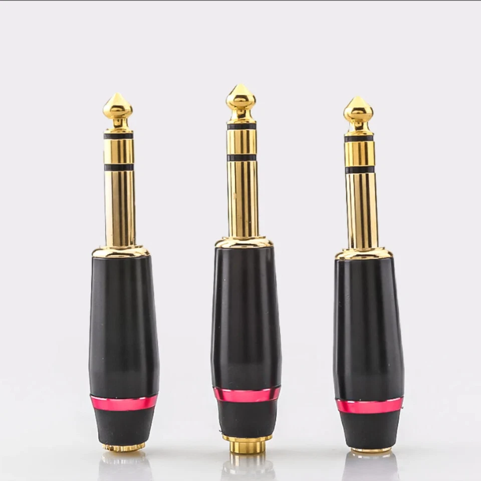2.5mm/3.5mm/4.4mm Balanced Female to 1/4 6.35mm Gold Plated TRS Male Adapter - Image 1 of 4