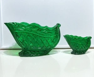 Marquis von Waterford große und kleine Schlittenschalen mit grünem Fuß - neu im Karton! - Bild 1 von 10