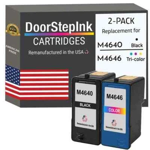 Cartuccia di inchiostro compatibile DoorStepInk per Dell M4640 nero / M4646 colore - USA - Foto 1 di 5