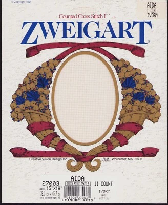 Cross Stitch Zweigart Ivory 11 ct. 15"x18" fabric Needlework Germany Switzerland - Image 1 of 2