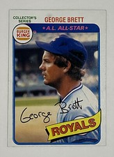 1989 Topps Burger King #13 George Brett  HOF Red Back Rare