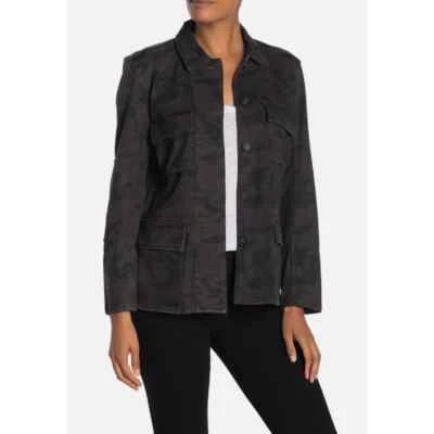 Камуфляжная военная куртка JAMES PERSE маленькая 1 оливковый серый хлопок с регулируемыми карманами - Изображение 1 из 4