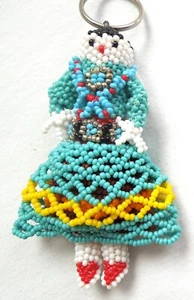 Zuni PERLENJUNGFER * doppellagiger Rock * detaillierter Schmuck * 4 Zoll * KOSTENLOSER VERSAND - Bild 1 von 9
