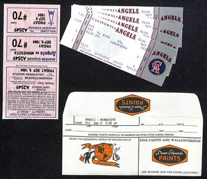 California Angels Tickets - 4 Unused 9/9/94 Strike - Game Not Played  - Picture 1 of 2