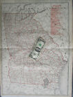 GA DATED 1898 DATED GEORGIA RAILROAD Wall Map. SMITHONIA & DUNLAP RR; FOY RR 