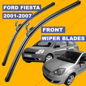 U-hook Front set Wiper Blade For Ford Fiesta 2001-2007 51 52 53 54 55 56 57 reg - Picture 1 of 6
