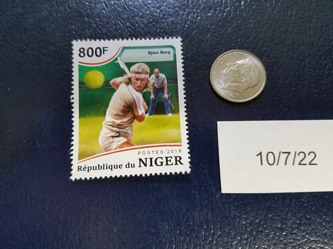 Bjorn Borg ATP Tour Tennis 2018 Republique Du Niger Perforated Stamp Cover