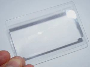 Fresnel Lupe Lesehilfe im Kreditkarte Format 85 x 54 mm dünn Fresnellinse Linse - Bild 1 von 8