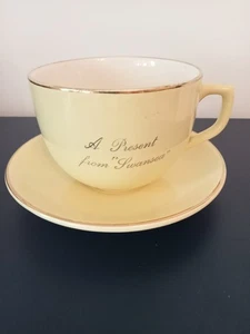 Vintage A Present from Swansea Royal Norfolk large tea cup and saucer - Picture 1 of 6