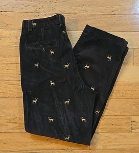 Vintage Brooks Brothers Hudson Mens Embroidered Deer Corduroy Pants 30x28.5 - Picture 1 of 11