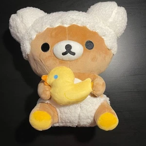 San-X Bathtime Rilakkuma with Duck Plush 14” - Picture 1 of 7