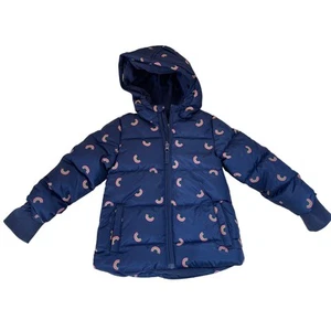 NWT Okie Dokie Rainbow Puffer Jacket Full Zip Hooded Girls Size 4T  - Picture 1 of 6