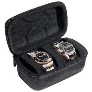 2 Slots Watch Bag Travel Case Wristwatch Jewelry Display Storage Pouch Universal - Picture 1 of 10