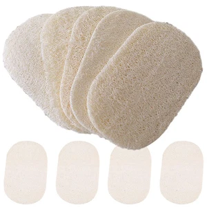 10Pcs Natural Loofah Sponge Kitchen Dish Scrubber Pad Kitchenware Cleaner Loofah - Picture 1 of 12