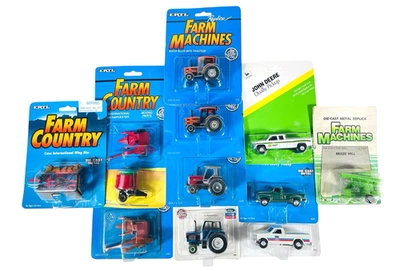 12 Piece Ertl Assorted Farm Tractor Truck and Implements ~ Sealed 1:64 Die Cast - Image 1 of 4
