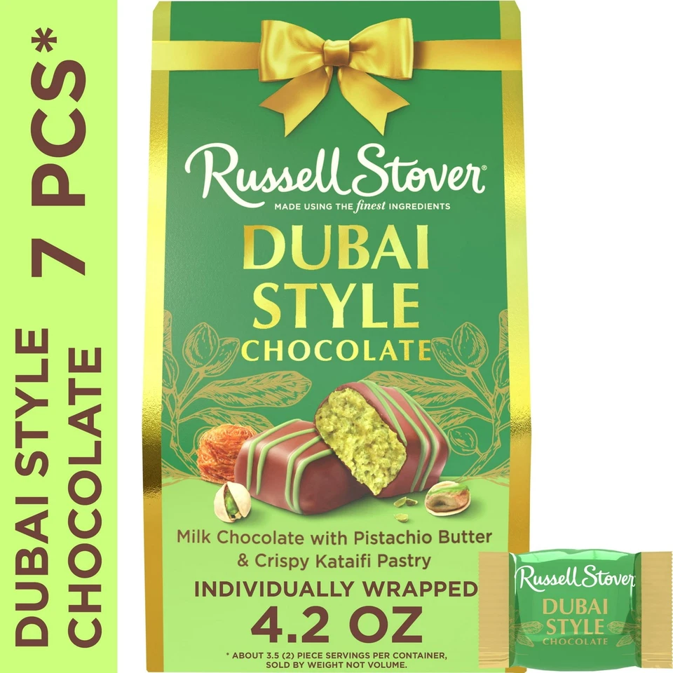 Russell Stover Dubai estilo chocolate pistacho y kataifi, 4,2 oz Foto 1 de 1