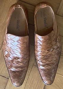 Paolo Vandini • Mens Dress Shoes • Brown • Woven Leather • Size EU 41 - Picture 1 of 17