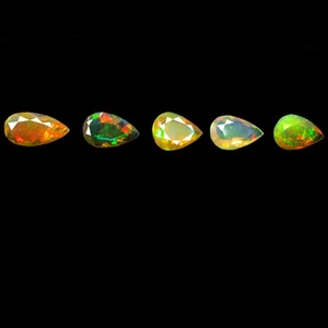 4,52 ct (5 Stck.) Unglaubliche Birne (Mix mm) Mehrfarbig Facettiert Regenbogen Opal Edelstein - Bild 1 von 7