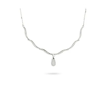 Collana Boccadamo argento 925 centrale ondulato e goccia pendente GR930 - Immagine 1 di 3