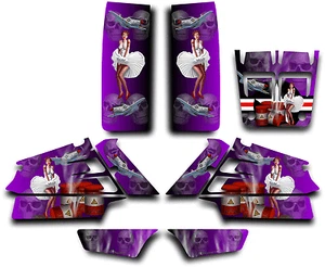YAMAHA BANSHEE GRAPHICS WRAP DECAL STICKER KIT AMERICAN HERO PINUP Purple - Imagen 1 de 1