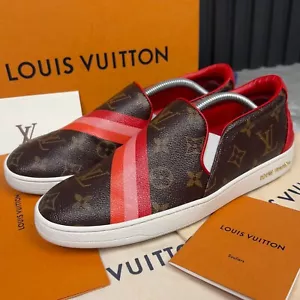 Louis Vuitton Frontrow Monogram Slip Sneaker Braun Narbenleder 8,5 US 38,5 EUR - Bild 1 von 11