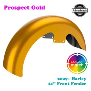 Prospect Gold 21" Reveal Wrapper Front Fender Fit 2009+ Harley Street - Picture 1 of 9