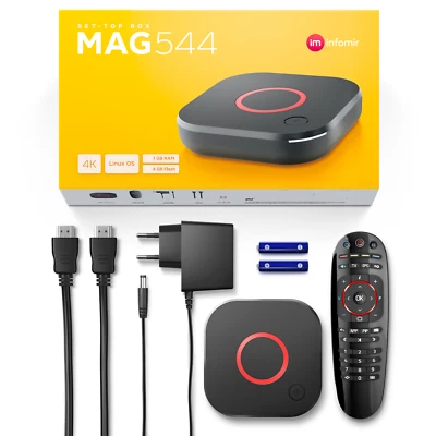 Infomir MAG 544W3 WIFI Mag Box 544 Infomir WIFI Model MAGBOX UHD UK PLUG GENUINE - Image 1 of 4