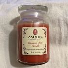 Vtg Ambria CINNAMON SPICE CANNELLE  20 oz Jar Candle, New & Never Used
