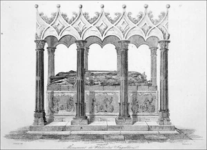 POLOGNE : TOMBEAU de WLADISLAS II JAGELLON (CRACOVIE, CATHÉDRALE du WAWEL)- 19e - Imagen 1 de 2