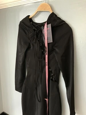 celeb boutique NEW black Bodycon Dress Size Xs Uk 6 Long Sleeve Bnwts - Image 1 of 4