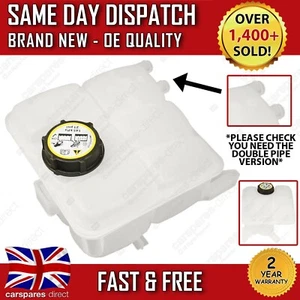 FORD FOCUS MK3 2010-2019 RADIATOR COOLANT EXPANSION HEADER TANK BOTTLE & CAP - Picture 1 of 6