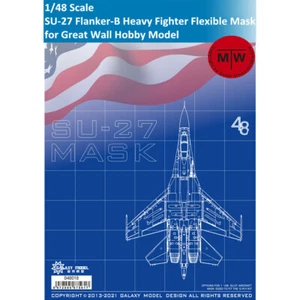 GALAXY D48018 1/48 SU-27 Flanker-B Fighter Flexible Mask for Great Wall Hobby - Picture 1 of 4