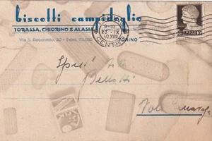 Biscotti Capidoglio - Torassa Chiorino & Alasia Turin - Viaggiata 1940 - Bild 1 von 2