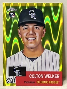 2022 Topps Chrome Platinum 26 Yellow RayWave Refractor Colton Welker /250 Rookie - Picture 1 of 3